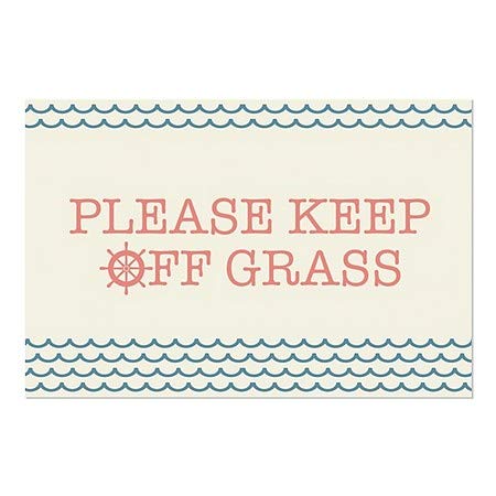 CGSignLab | אנא הרחק את הדשא -גל -גל -גל נצמד חלון | 30 x20